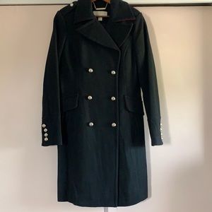Michael Kors Black Coat with Silver Buttons
